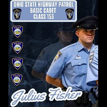 Man in a police recruit uniform