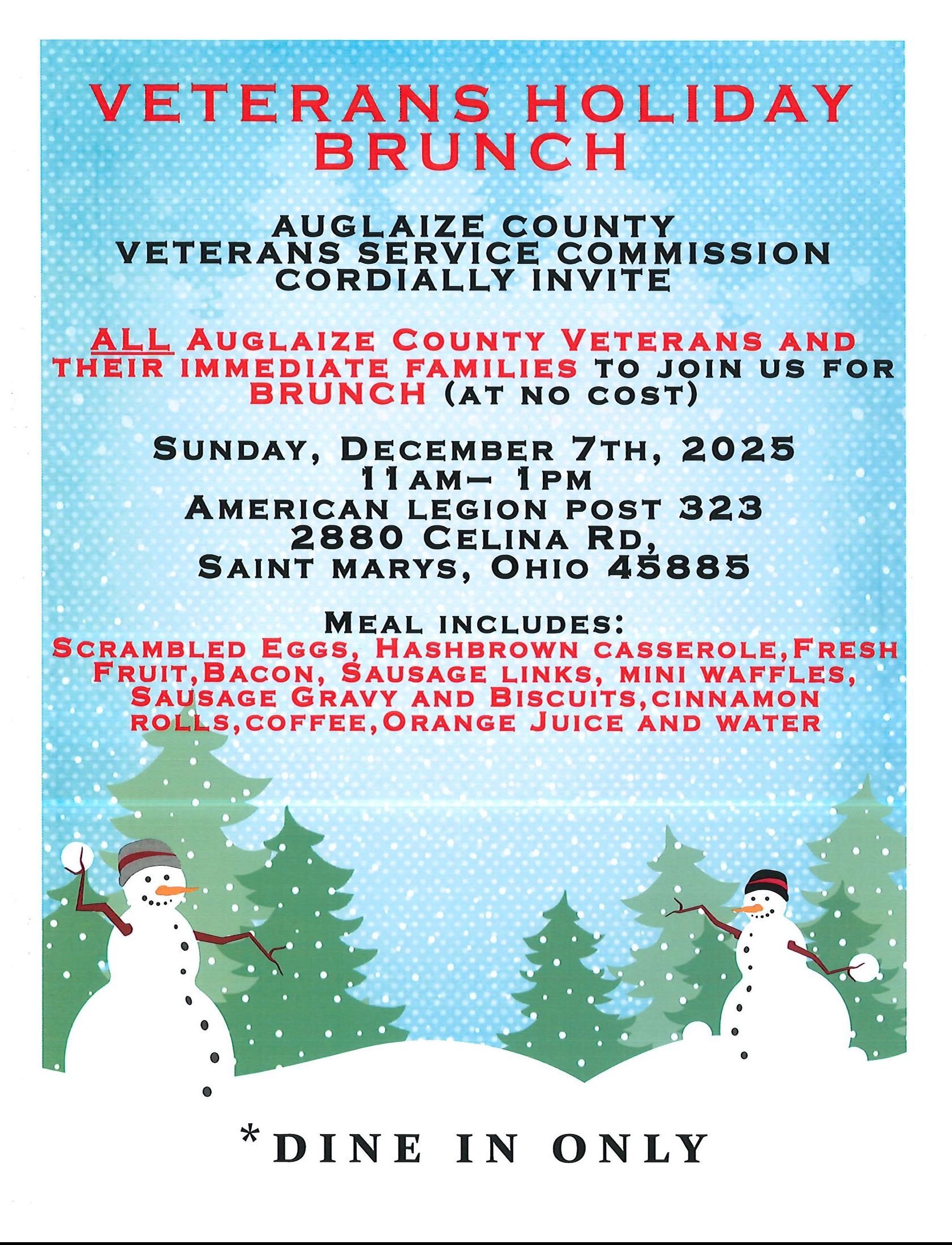 Veterans brunch flyer